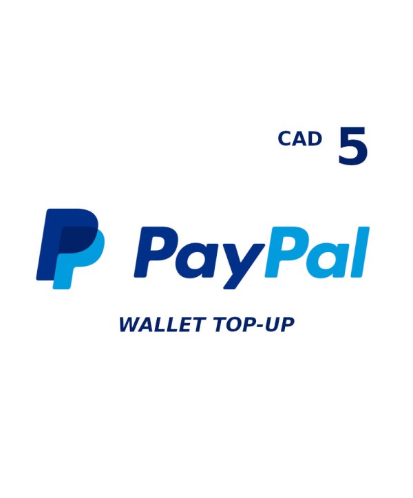 PayPal Wallet 5 CAD Top Up Key GLOBAL